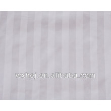 SATEEN STRIPE TISSU DE COTON DE LIN BLANC